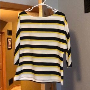Sstriped boat neck shirt